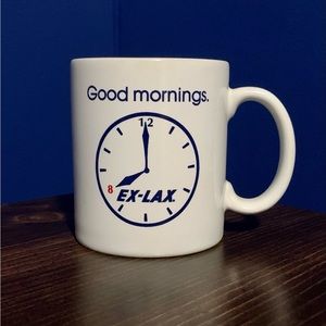 Rare Vintage Good Mornings Ex-Lax Coffee Mug